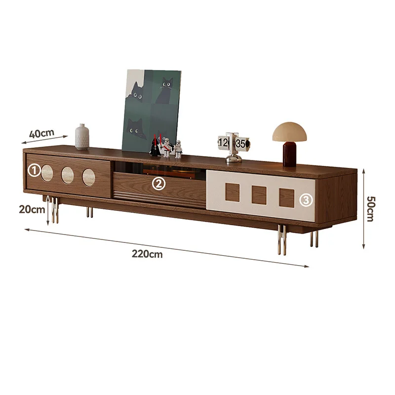 Vintage Design Tv Cabinet Chinese Traditional Simple Rectangle Tv Stand Premium Classic Meuble De Télévision Tv Furniture
