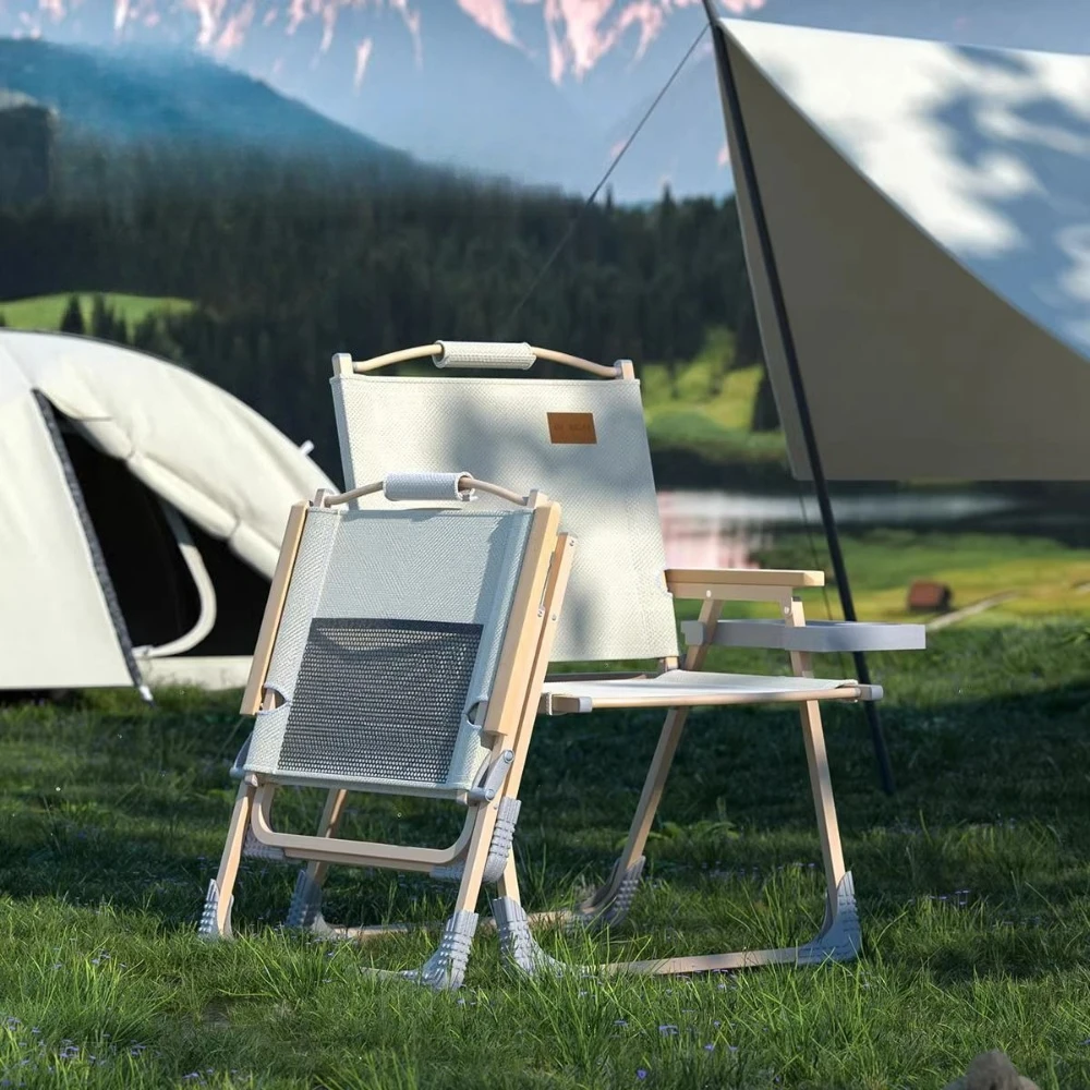 

Outdoor Equipment Kermit Chair Portable Camping Wood Grain Kermit Chair Barbecue Picnic Folding Chair Fishing Travel Chair