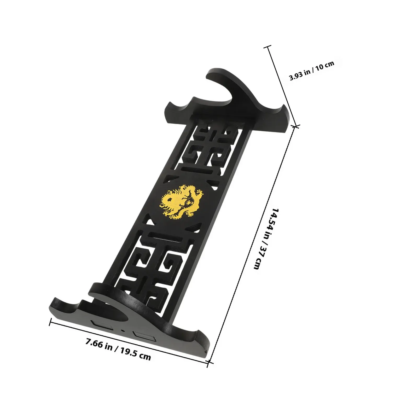 Elegant Wooden Rack Wall Mounted Display Stand for Swords Carved Design Space Saving Decorative Holder for Living