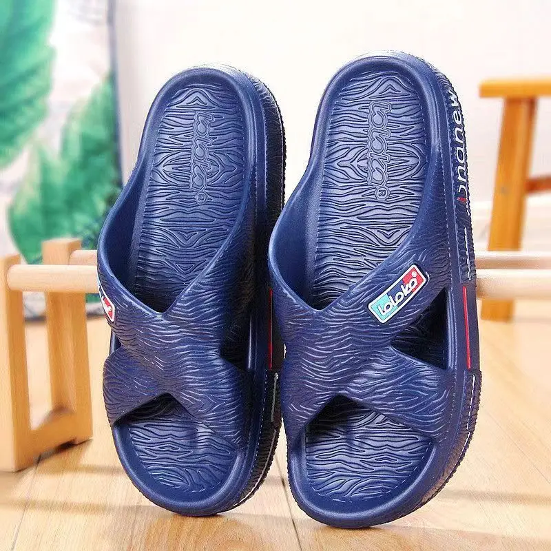 Man's New Summer One Word Big Size Slippers Soft Sole No Slip Home Slippers Bathroom Slipper Outdoor Beach Slippers