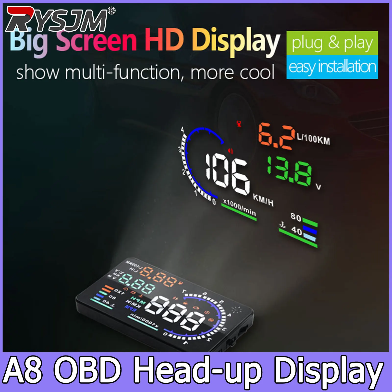 A8 Obd Hud Head-Up …