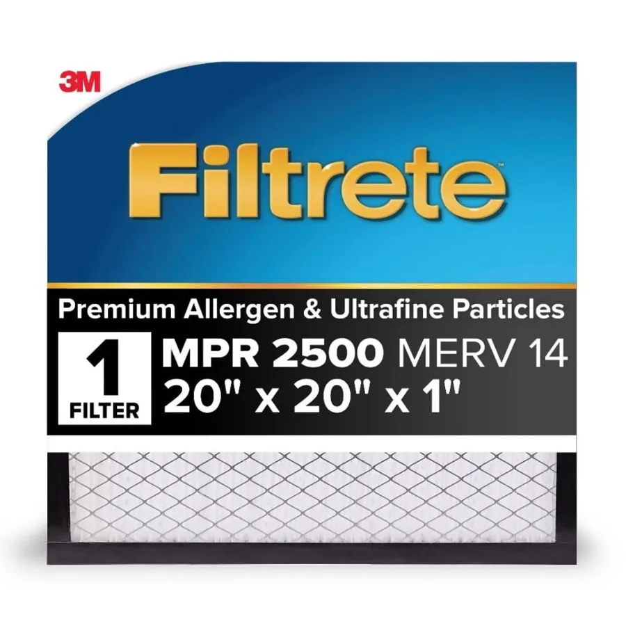

20x20x1 HVAC Furnace Air Filter MPR 2500 MERV 14 Premium Allergen and Ultrafine Particles 1 Filter