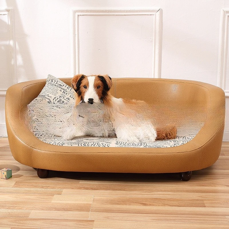 

Kennel Solid wood Small and medium-sized dog pet kennel Dog pad Universal removable and washable in all seasons