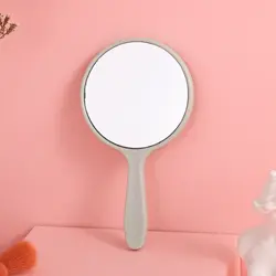 1PC Handheld Makeup Mirror Round Makeup Vanity Mirror with Handle Hand Compact Mirror Cosmetic Mirror for Women