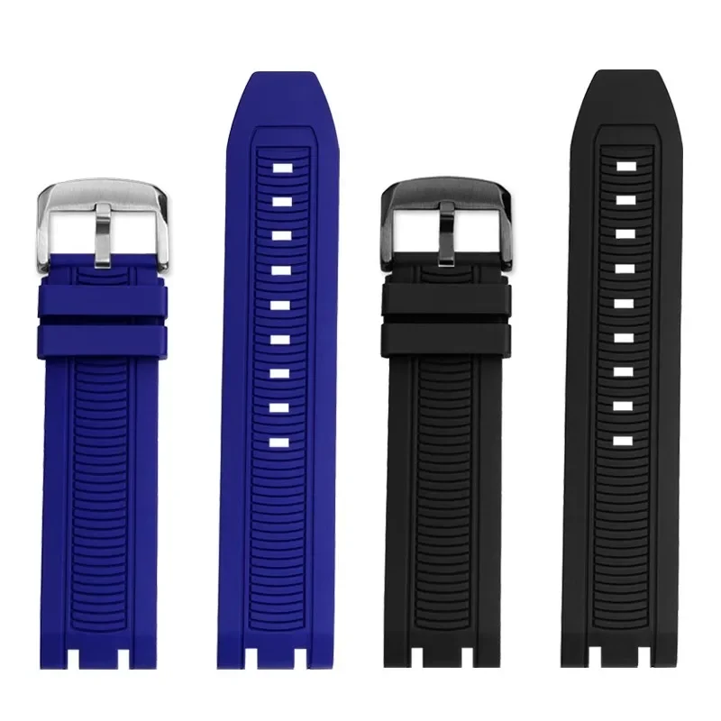 Silicone Rubber For Tissot Racing T115417A Series Special Double Notch Watch Strap T115.427 Men's Watch Chain Watchband 22mm