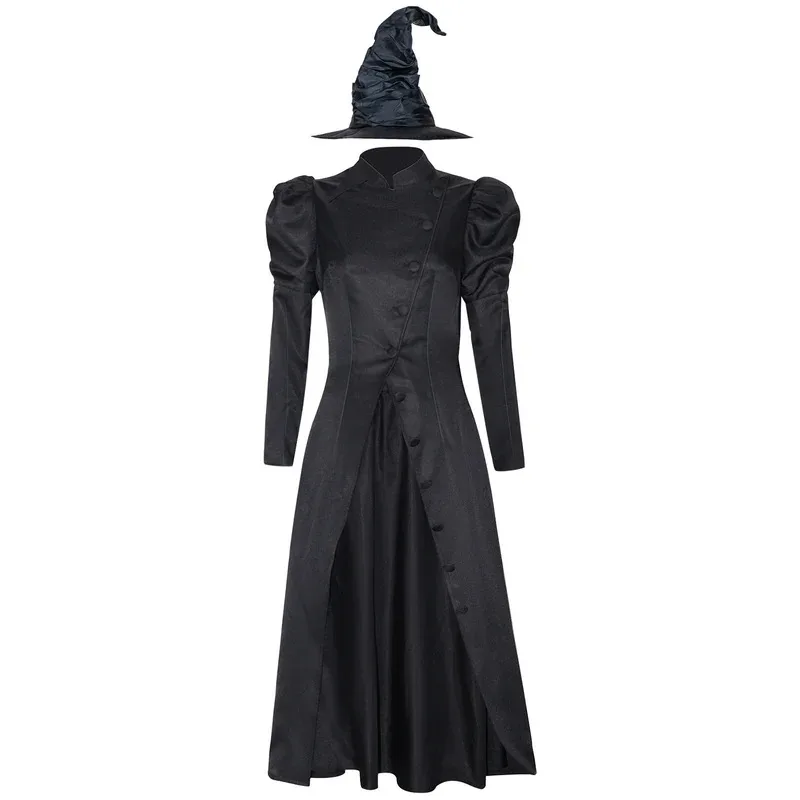 qa156 الشريرة Elphaba فستان مُصمم حسب الطلب موحدة الساحرة الشريرة من الغرب ملابس حفلات الهالوين النسائية