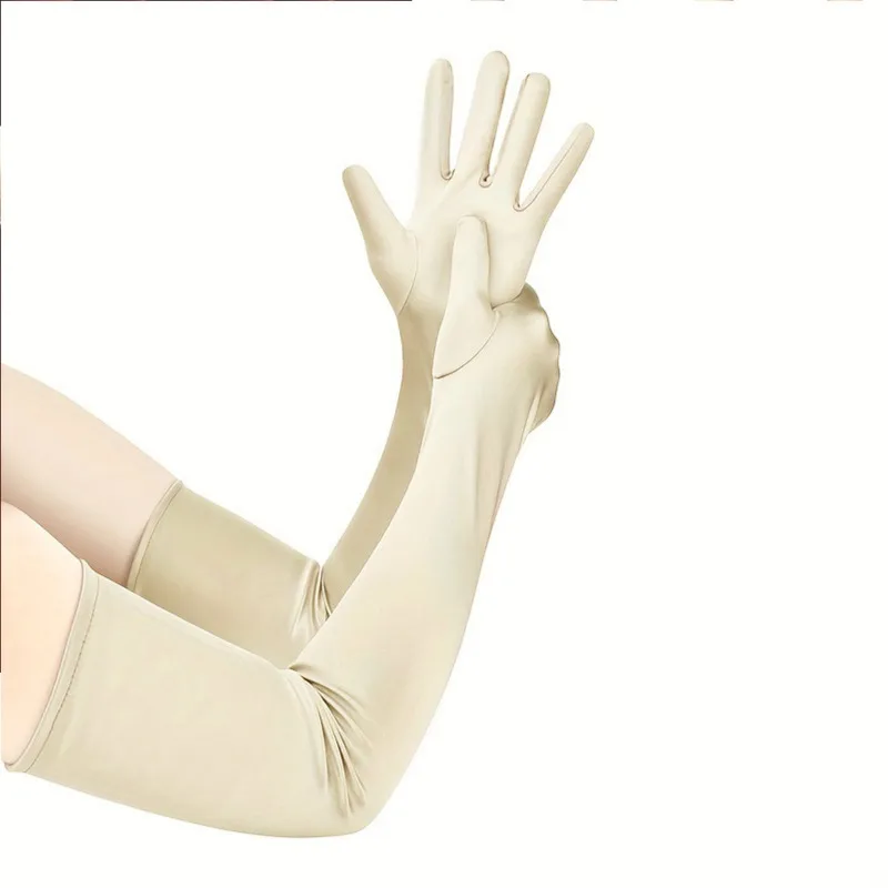 Women Solid Fashion Multicolor Spandex Long Gloves 53cm Wedding Cosplay Masquerade Party Elasticity Accessories Props