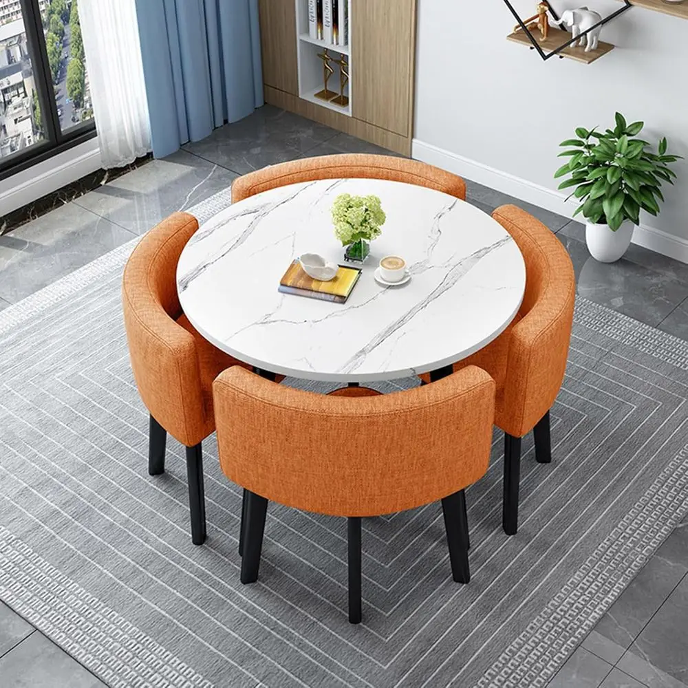 

Круглые и квадратные обеденные столы со стульями, конференц-стол с 4 стульями, деревянные обеденные гарнитуры для кухни и гостиной (80 см)