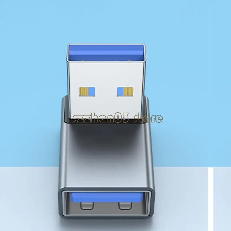 367C USB Adapter 90 Degree Right Up Male to Female Coupler Connector for Laptop USB Chargers Extension Converter