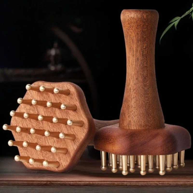 

Портативный латунный массажный инструмент Гуа Ша, массажер для головы, шеи, ног, тела, меридиан, лимфатический массаж мышц, боль, глубокий массаж тканей