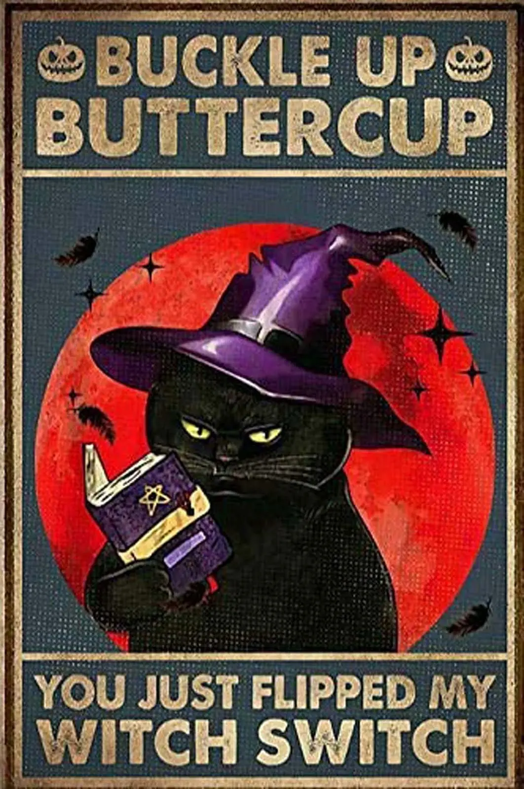 Retro Metal Tin Sign Wall Decor - Buttercup - Funny Vintage Tin Sign Wall Plaque Poster for Cafe Bar Restaurant Supermarket sign