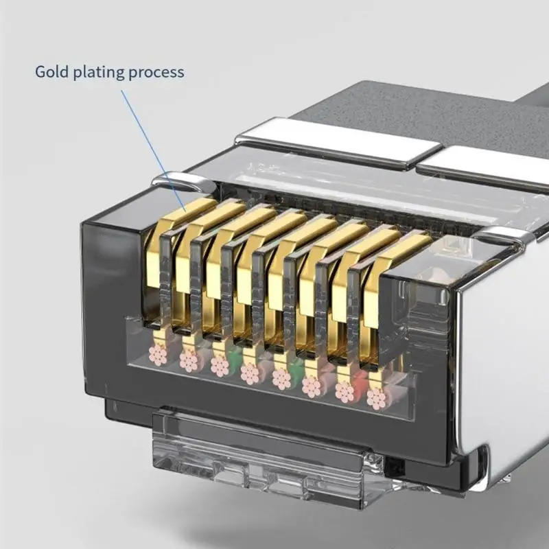 Short RJ45 Ethernet Cable 0.15M with 18 Mm Connectors for Close Shelf Areas 83CF