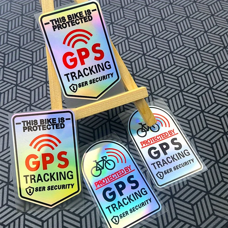 1PC Laser GPS TRACKING Bicycle Sticker Waterproof Self-adhesive Vinyl Decals for Outdoor Cycling Enthusiasts DIY Vinyl Decals