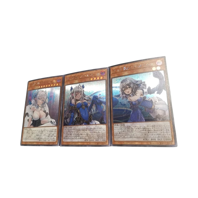 Diy Homemade Yu-Gi-Oh Lovely Labyrinth of The Silver Castle Anime Bronzing Collection Flash Card Cartoon Toy Card Christmas Gift