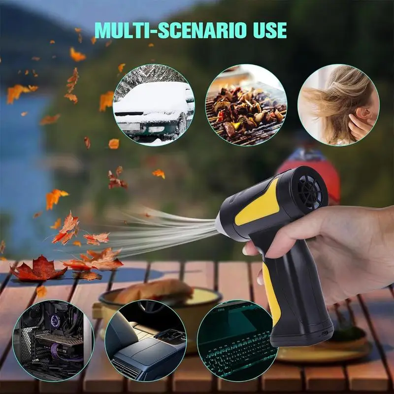 Portable Mini Jet Blower Hand Held 127000 RPM Compressed Mini Jet Blower Jet Dry Blower 3 Gear Adjustable Air Dust Collector For