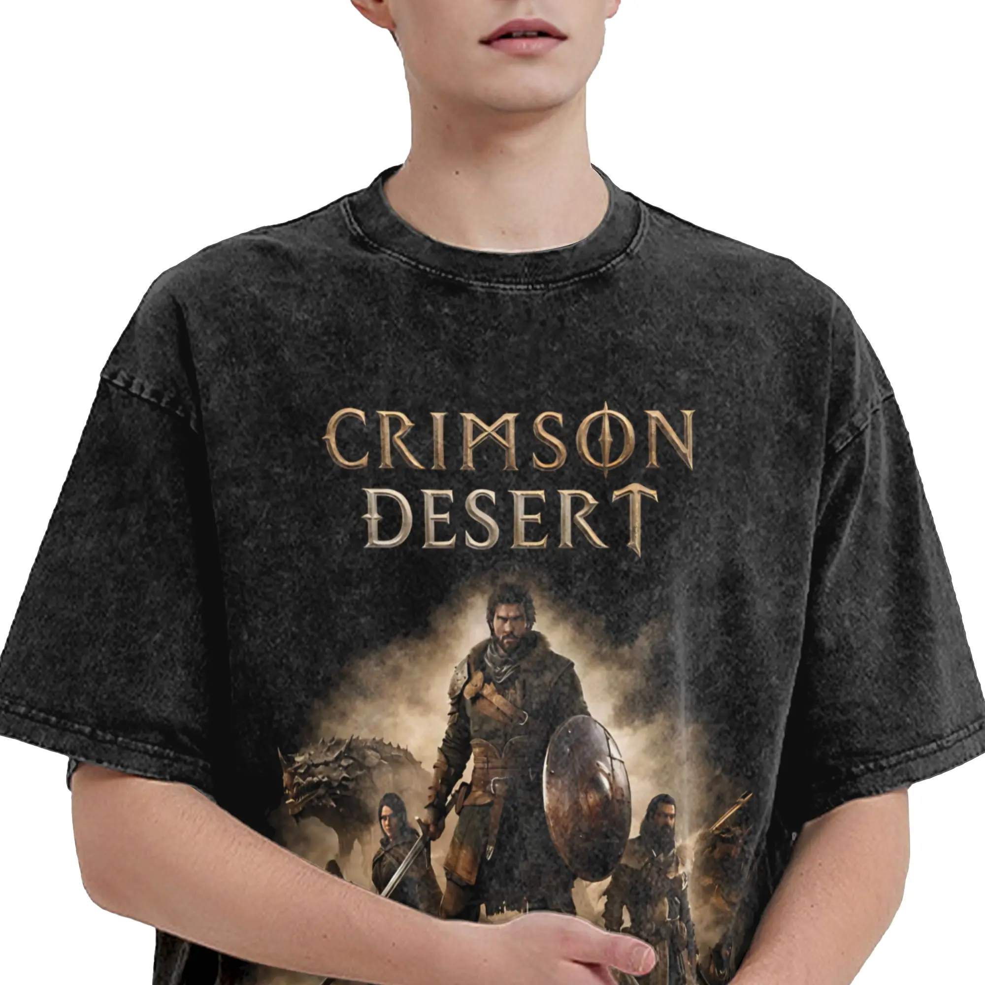 2026 Pearl abyss crimson desert  Washed T Shirts Merch Oversize T-Shirts  for Men Women Tee