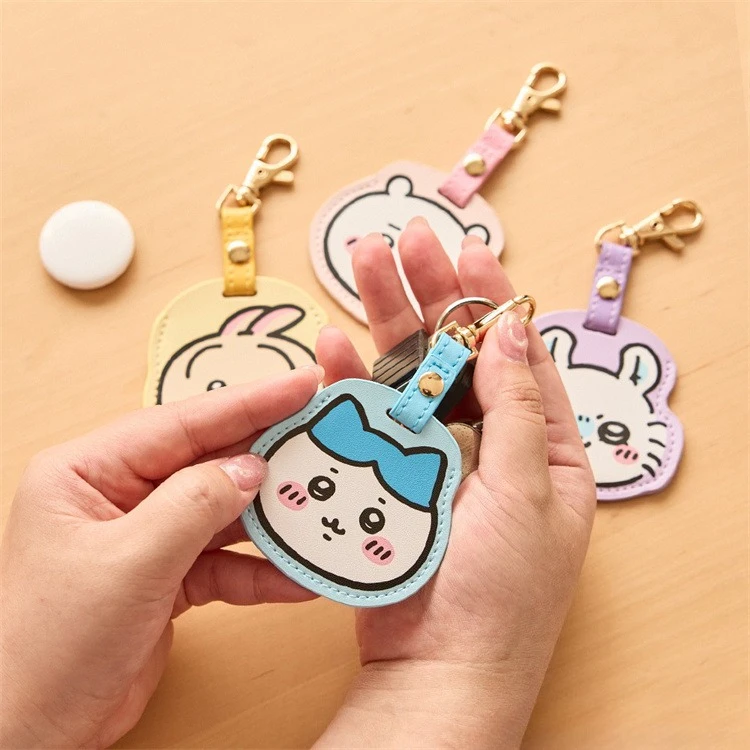 yiji Induction IC Card Holder, Cute Hachiware Usagi Access Card Protective Case, Keychain Pendant, and Accessory