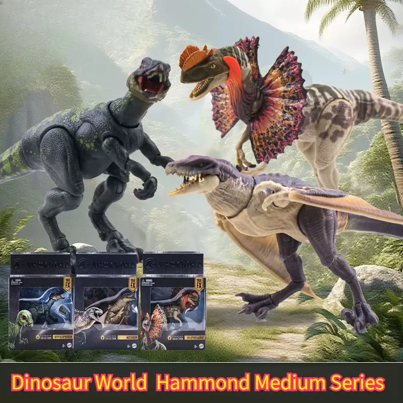Figura de Dinosaurio Dimorphodon Dilophosaurus de la Serie Hammond de Jurassic World, Juguete Coleccionable, Disponible