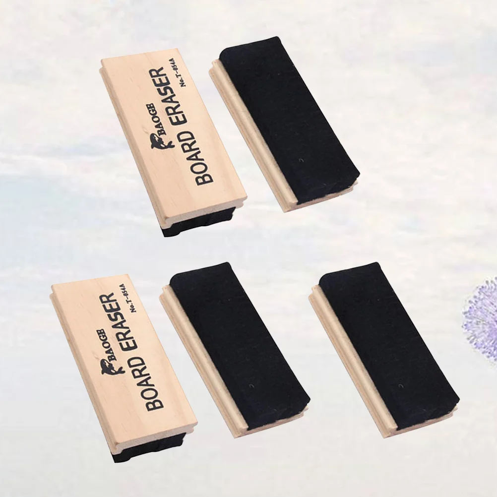 

5 Pcs Dustless Chalk for Kids Wooden Blackboard Eraser Whiteboard Office Classroom Blackboards Whiteboards Child