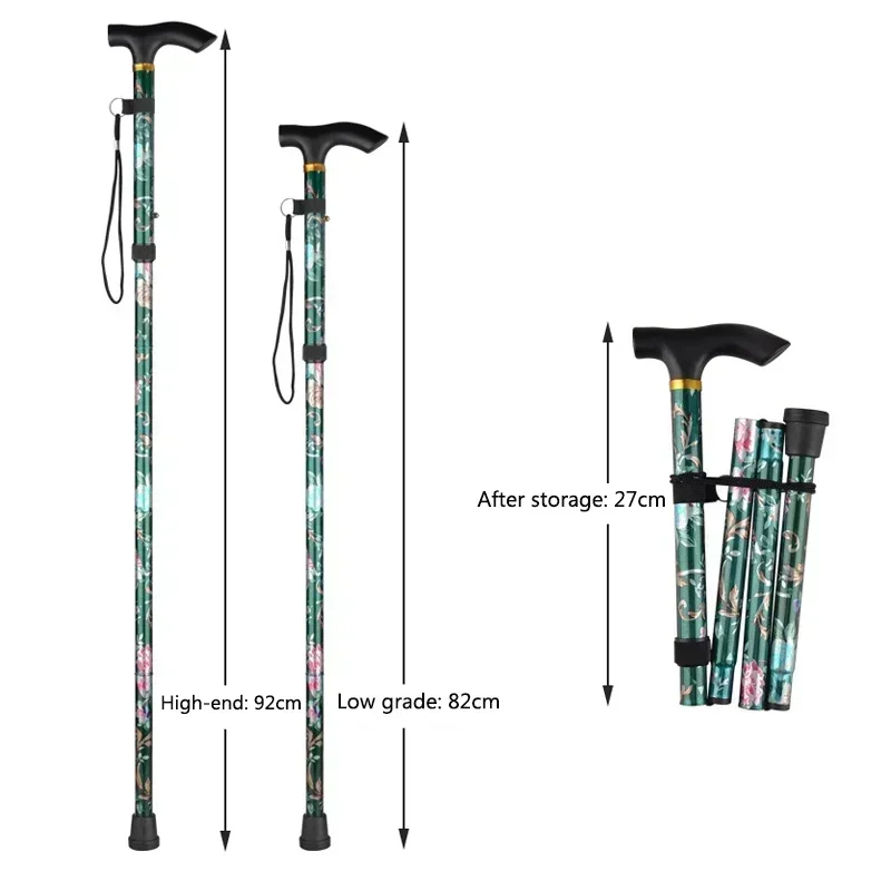 Outdoor Walking Sticks Hiking Camping Mountaineering Poles Telescopic Baton Trekking Poles Folding Cane Crutches Pole Unisex