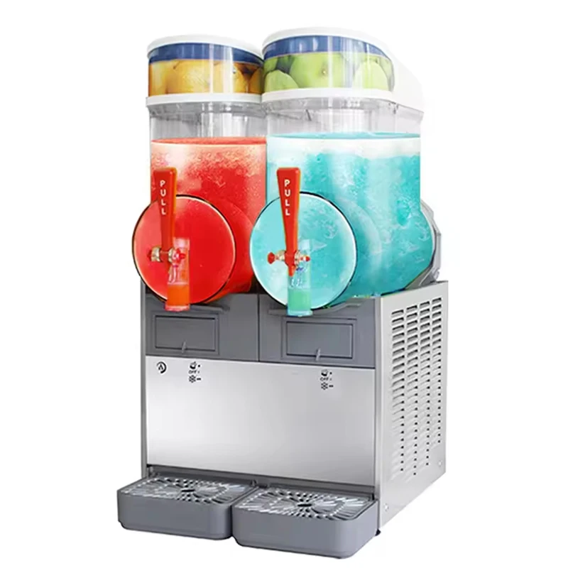 Commercial 2*12L Ice Cream Slash Soda Pupi Fruit Snow Bras Small Slush Machine Margarita Slush Maker Frozen-coke-machine