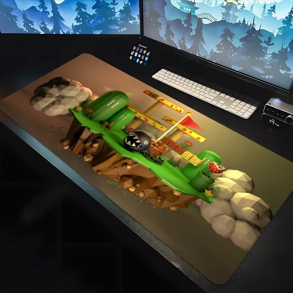 لوحة ماوس سوبر ماريو للمثليين، لوحة مفاتيح كبيرة، لوحة مكتب، لوحة ماوس ألعاب مطاطية غير قابلة للانزلاق، سجادة كمبيوتر محمول 600 × 300