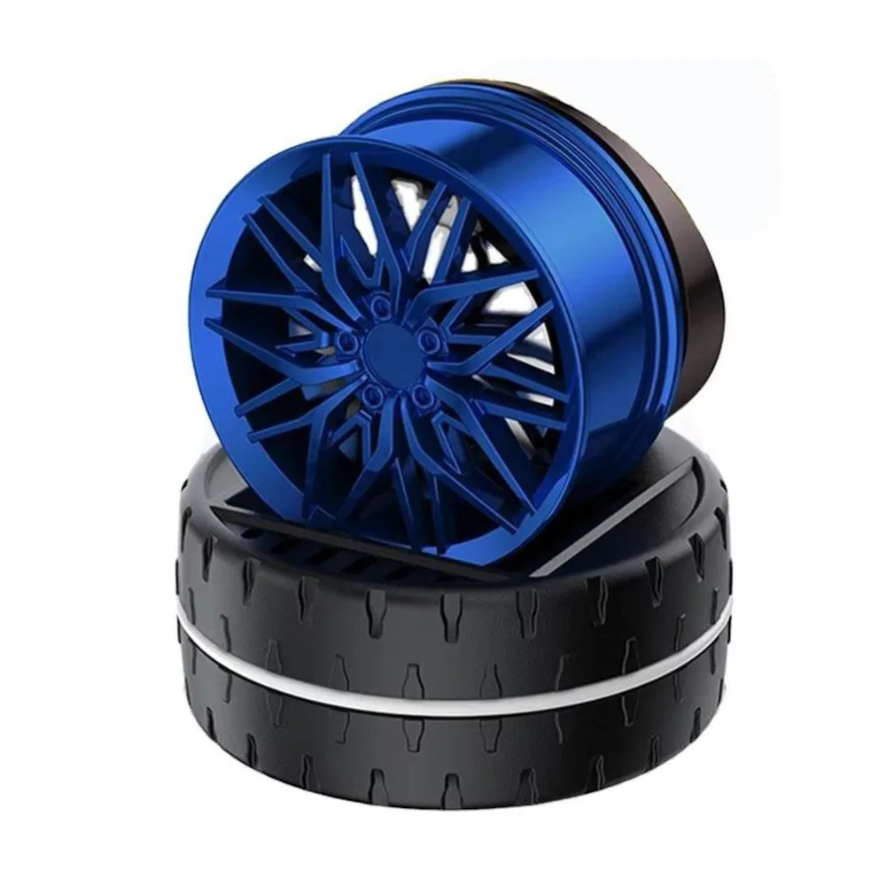 Wheel Hub Design Solar Car Air Freshener Wheel Shape Simulated Wheels Shape Rotating Air Freshener Solar Powered Rotating