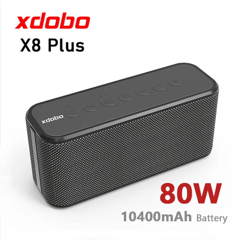 Xdobo 80W Bluetooth Speaker TWS Subwoofer Outdoor Waterproof Speakers 3D Stereo and Battery Capacity 10400mAh Bluetooth Speaker