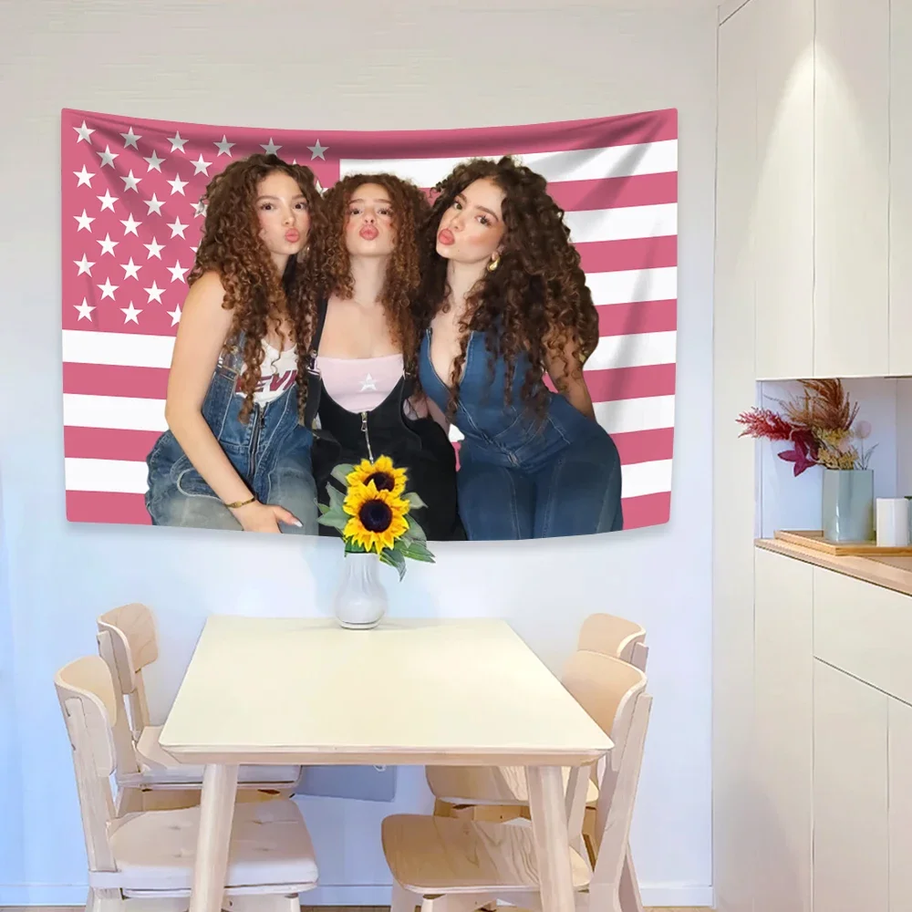 Kalogeras Sisters 2025 American Flag Wall Hanging Tapestry Wall Hanging Home Decor Dormitory Bedroom Party Background Cloth
