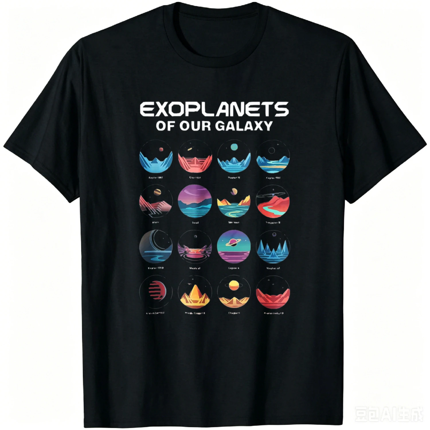 Exoplanet Universe Space Astronomer Astronomy T-Shirt Retro Cotton Summer Casual T Shirt Camiseta Streetwear Harajuku
