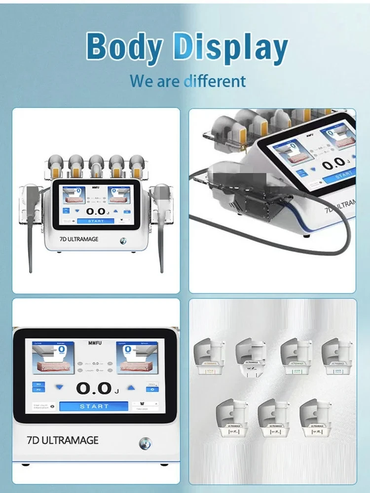 Hot Sale 7D HI FU SMAS Lifting Machine High Intensity Focused Ultrasound Facial Body Skin Tightening Salon Equipmen