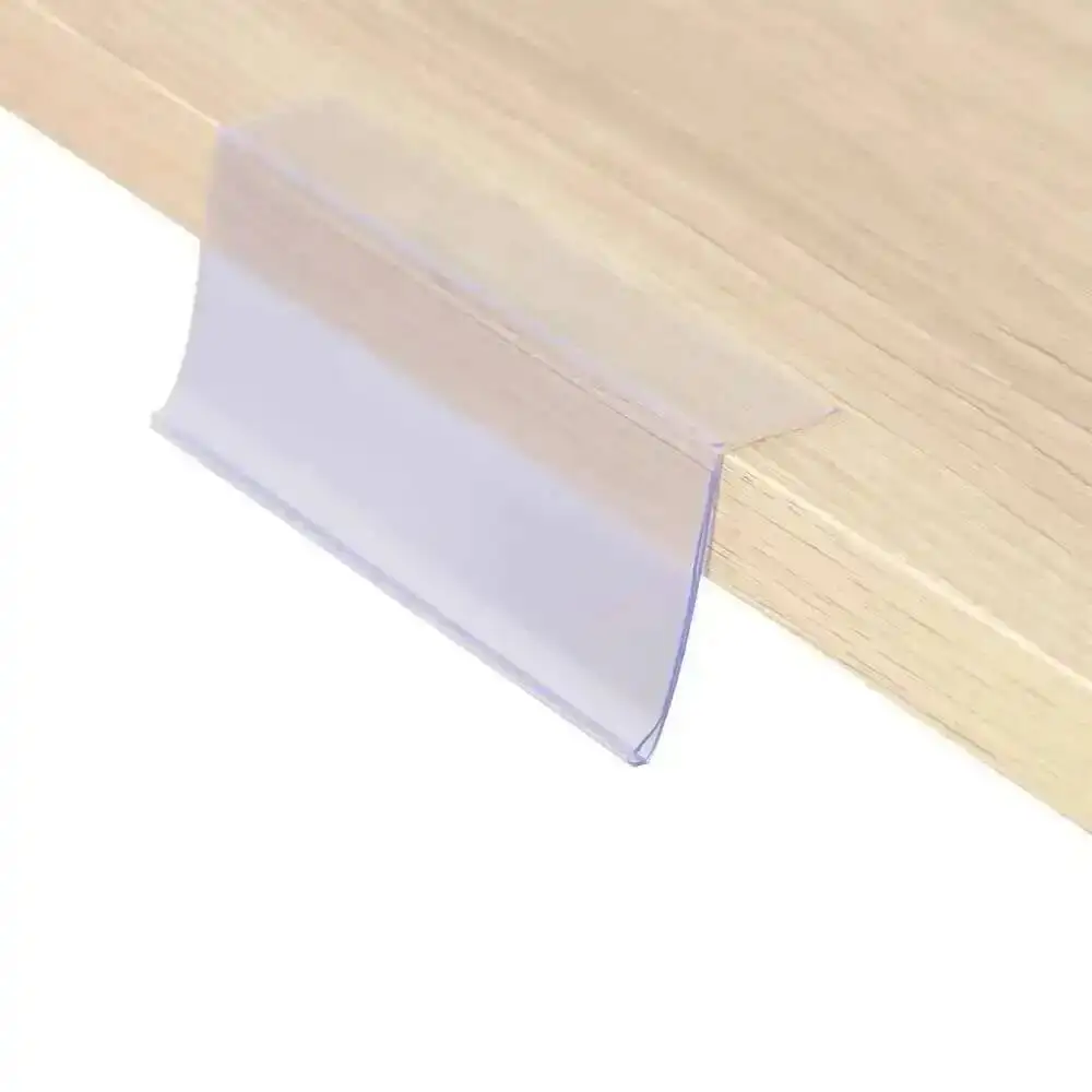 4 * 10 cm selbstklebende Kunststoff-Hängelaschen für den Einzelhandel, Waren-Preisschild-Halter, Etiketten-Display-Streifen