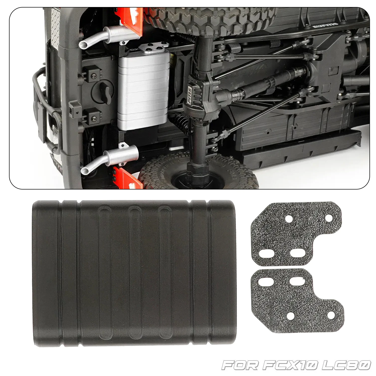 RCDream Modified Parts Simulation Bottom Fuel Tank For 1/10 FMS FCX10 LC80 RC Model Cars Road Crawler Accessories