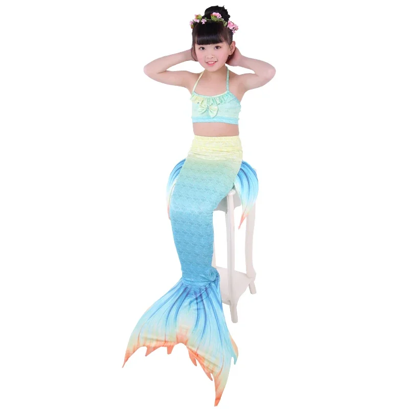 Girls mermaid tails for kids memaid swimsuit bikini bathing suit Halloween costume