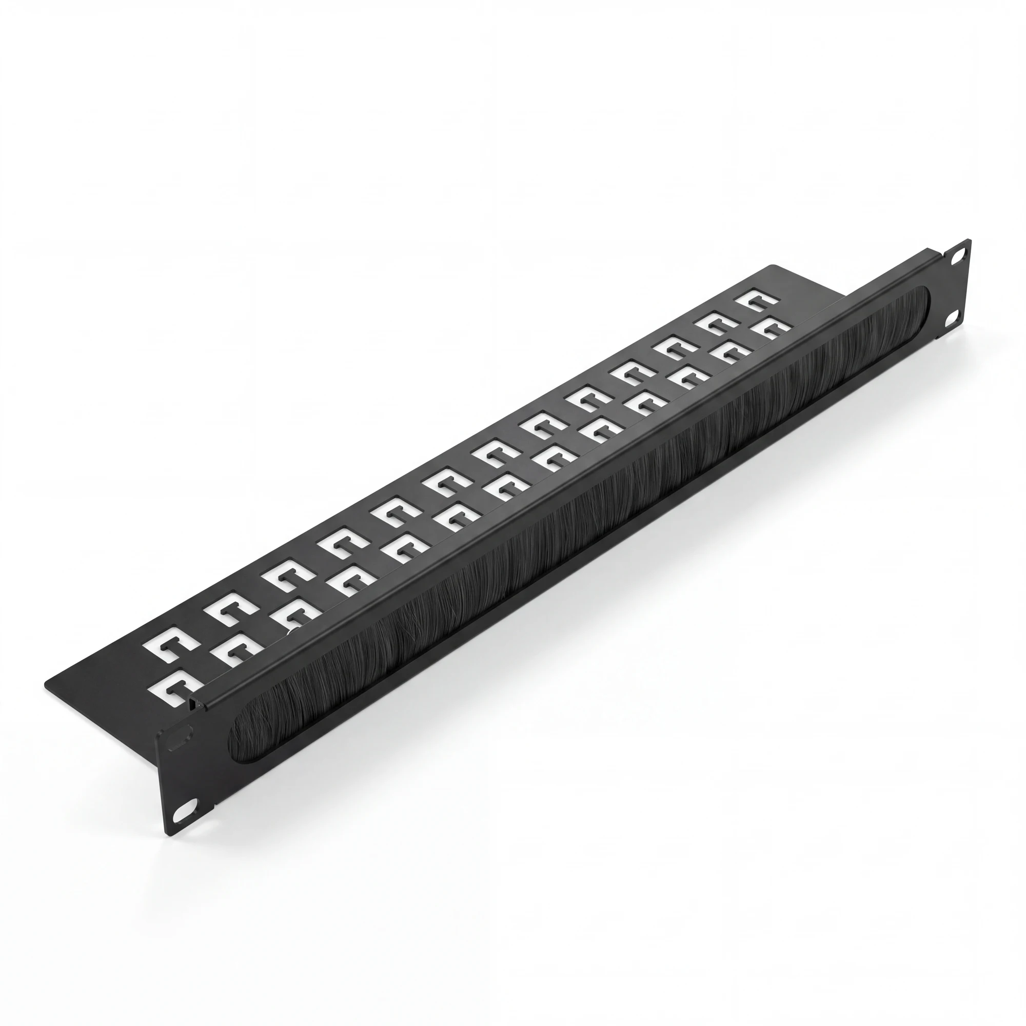 4/5PCS 1U 19 Inch Brush Cable Management Panel, Cold Rolled Steel Flame Retardant Brush Rack Cable Entry Panel for Cabinet