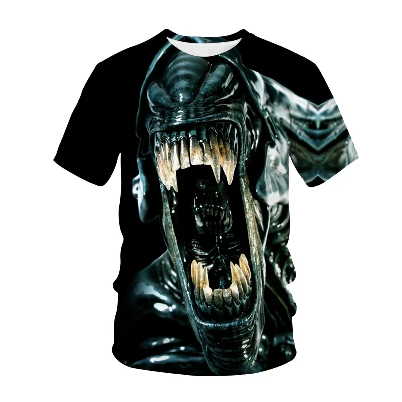 New Alien T-shirts Game Movie 3d Print Summer T Shirt Fashion Funny Kids Casual Boys Girls Unisex Crew Neck Hip Hop Tshirt Tops