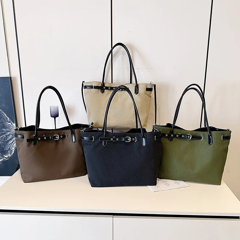 

2025 Spacious Tote Bag, Casual Shoulder Purse for Women, Spring Summer Commuter Crossbody, Minimalist Day to Night Bag