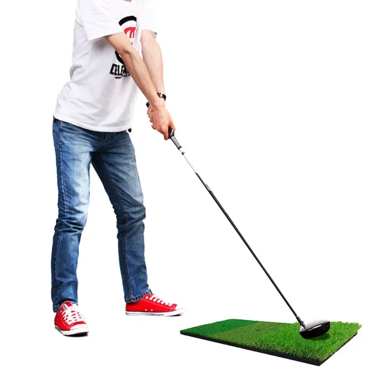 PGM Golf Hitting Mat 3 Grasses with Rubber Tee Hole Golf Training Aids Indoor Outdoor Tri-Turf  Hitting Grass  Mats