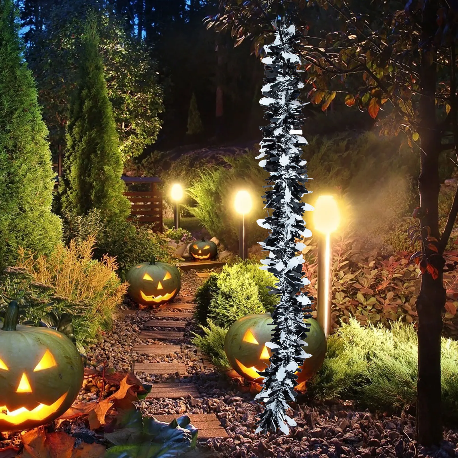 

4 Pcs Pumpkin Witch Bat Ghost Decoration Vintage Halloween Scene Decors Outdoor