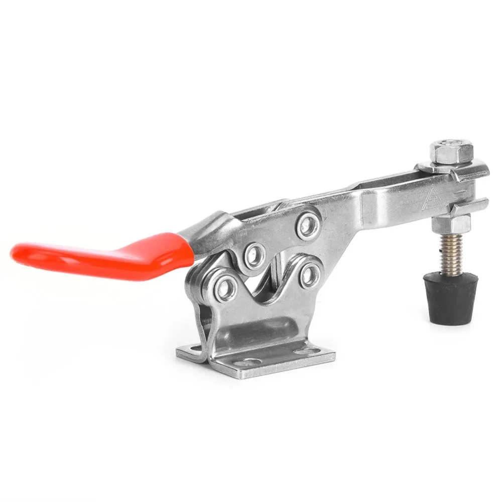 Stainless Steel Horizontal Toggle Clamp Lever Action Horizontal Design Welding Fixture Clamp 280KG Holding Capacity