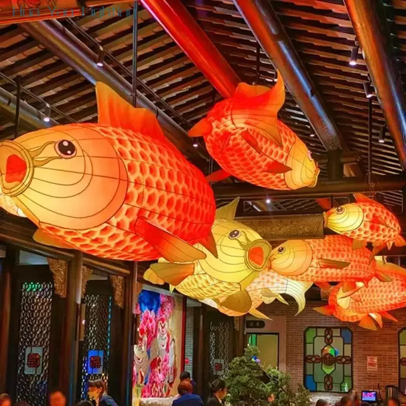Large waterproof luminous carp lantern goldfish lamp flower lamp fish shape