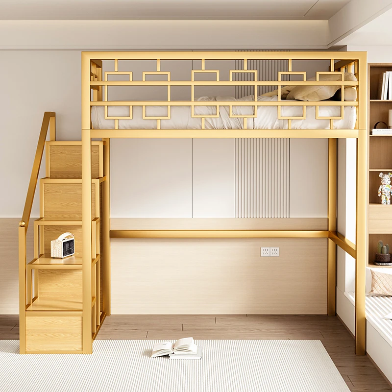 Loft bed Second floor elevated Children's bed does not interfere with each other Go to  Under table Combination bed Small