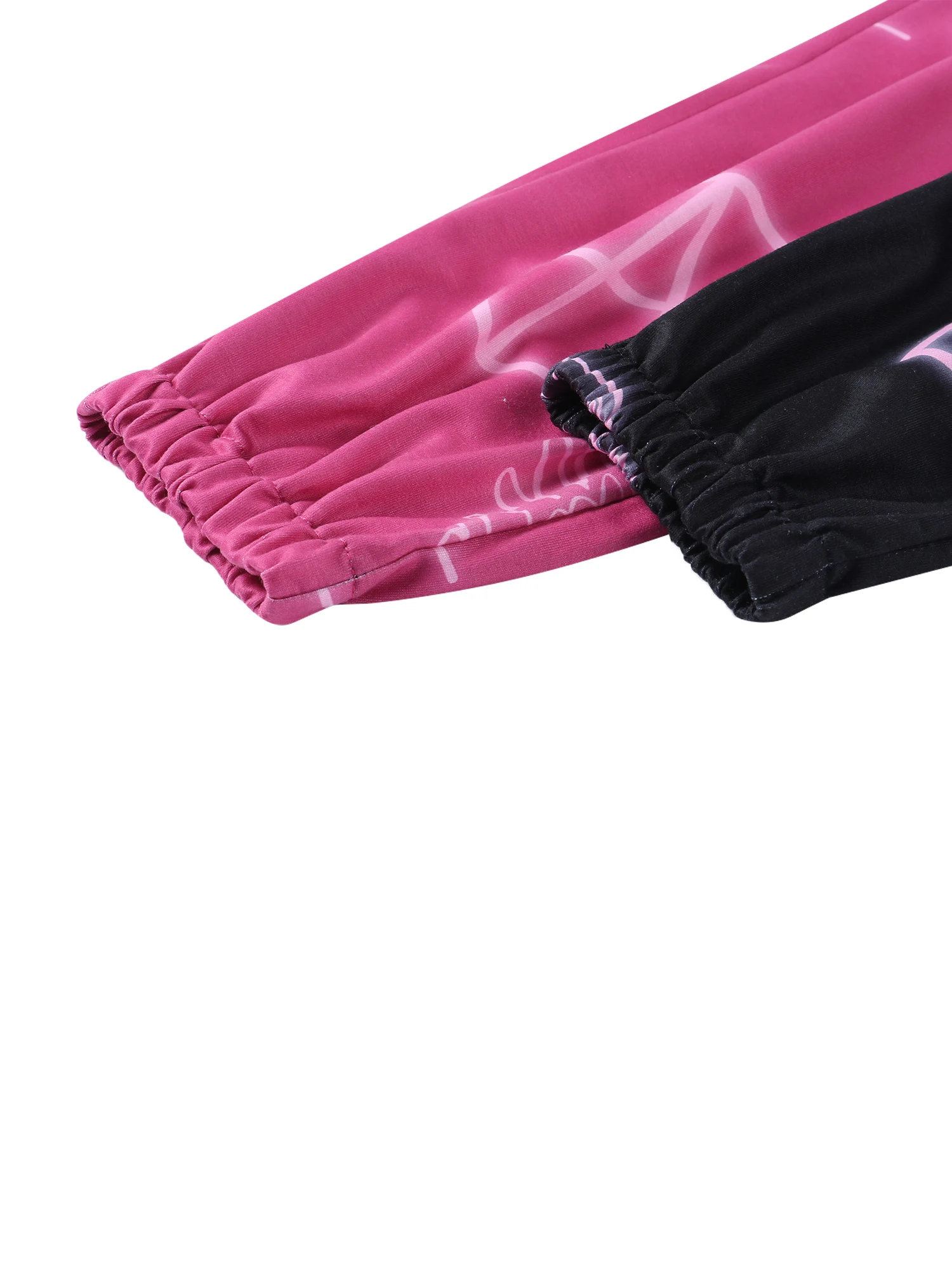 กางเกงลำลองผู้หญิงแฟชั่นสีตัดกันพิมพ์กางเกงเอวกลางขาบีม