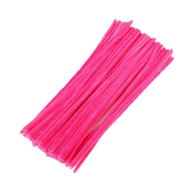 Colorful Chenille Stem Twisted Rod Wool Root Plush Bar Iron Wire DIY Handcraft