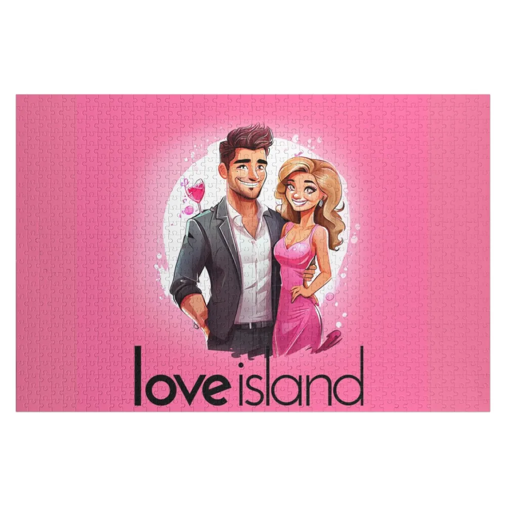 loveisland,i love it 2 Jigsaw Puzzle Wooden Name Custom Child Gift With Personalized Photo Diorama Accessories Puzzle