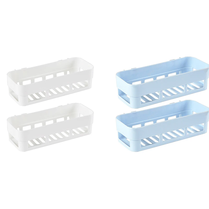 Shower Caddy Corner, Plastic Suction Bathroom Shelf Over Toilet No Drilling Adhesive Bathroom Storage Pack Of 2-A22G