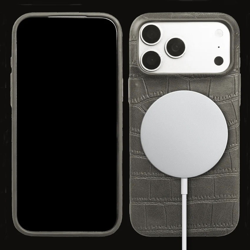 

For Magsafe Crocodile Leather Case For iphone 17 Pro Max 17e 16e 14 15 16 Pro 13 12 Mini 7 8 Plus Air 11 Phone Case Back Cover