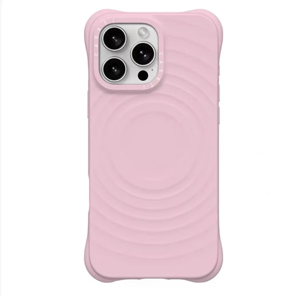 Capa magnética para iPhone 16 Pro Max Capa de silicone líquido com relevo 3D estilo celebridade capa à prova de choque para iPhone 13-16