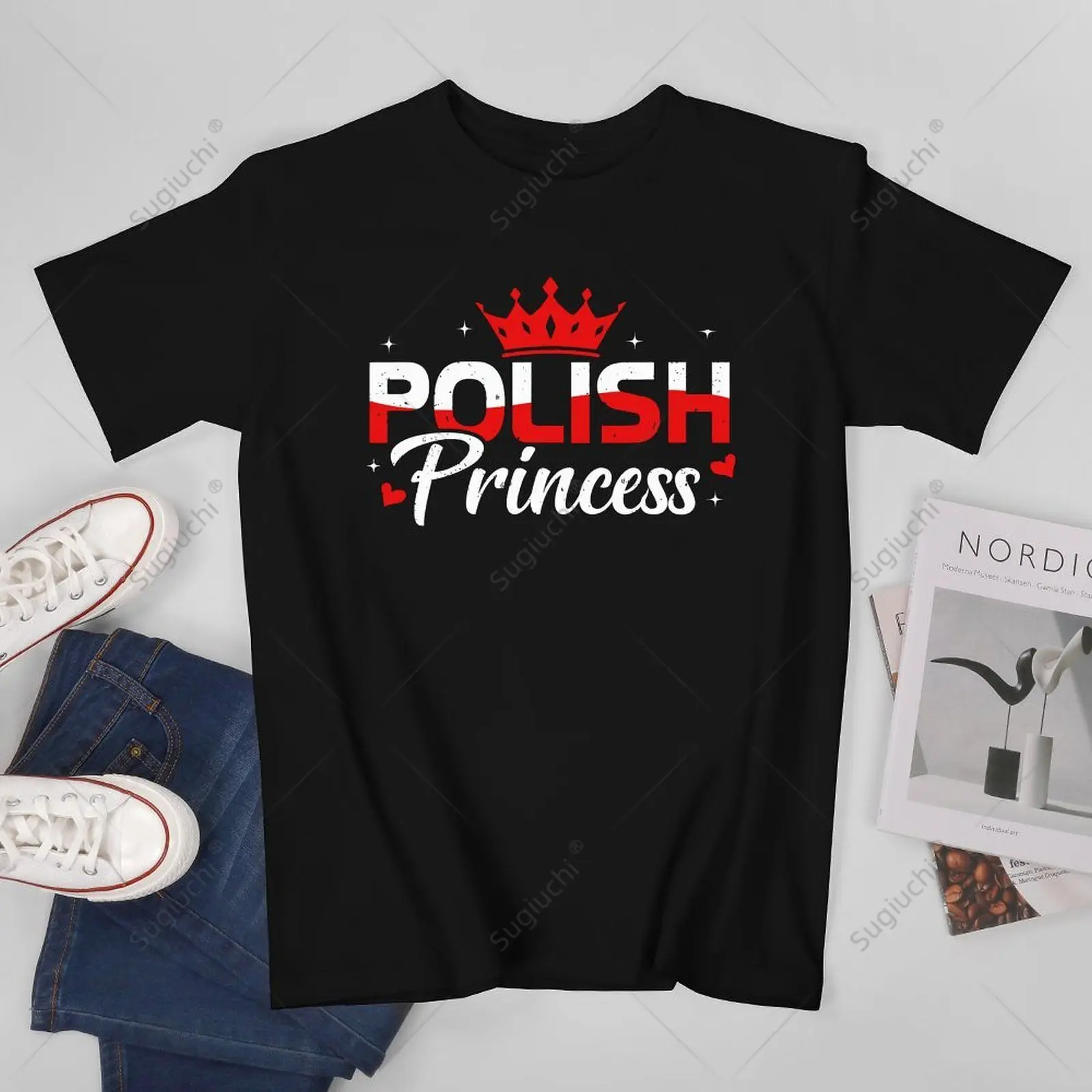 Unisex Men Polish Princess Polka Poland Polska Pride Tshirt Tees T Shirts Women Boys 100% Cotton T-Shirt