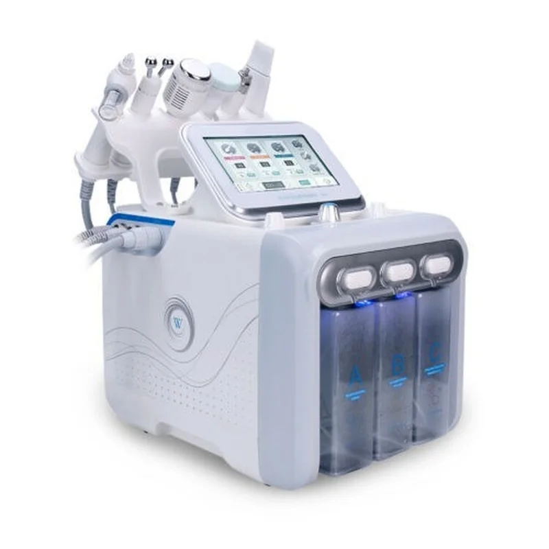 New 6 In1 H2-O2 Hydro RF Bio-lifting Spa Facial Hydro Facial Microdermabrasion Machine Water Dermabrasion Beauty Machin